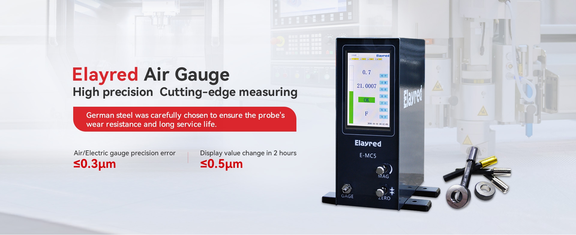 Elayred Air Gauge   High precision    Cutting-edge measuring