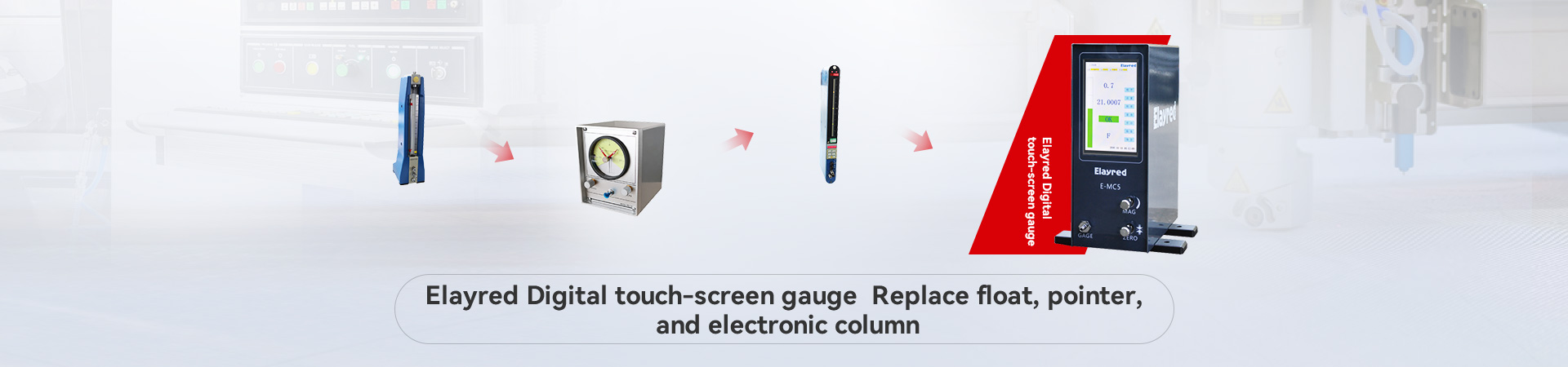 Elayred Digital touch-screen gauge  Replace float, pointer, and electronic column